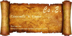 Csermák Emma névjegykártya