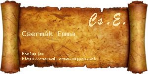 Csermák Emma névjegykártya